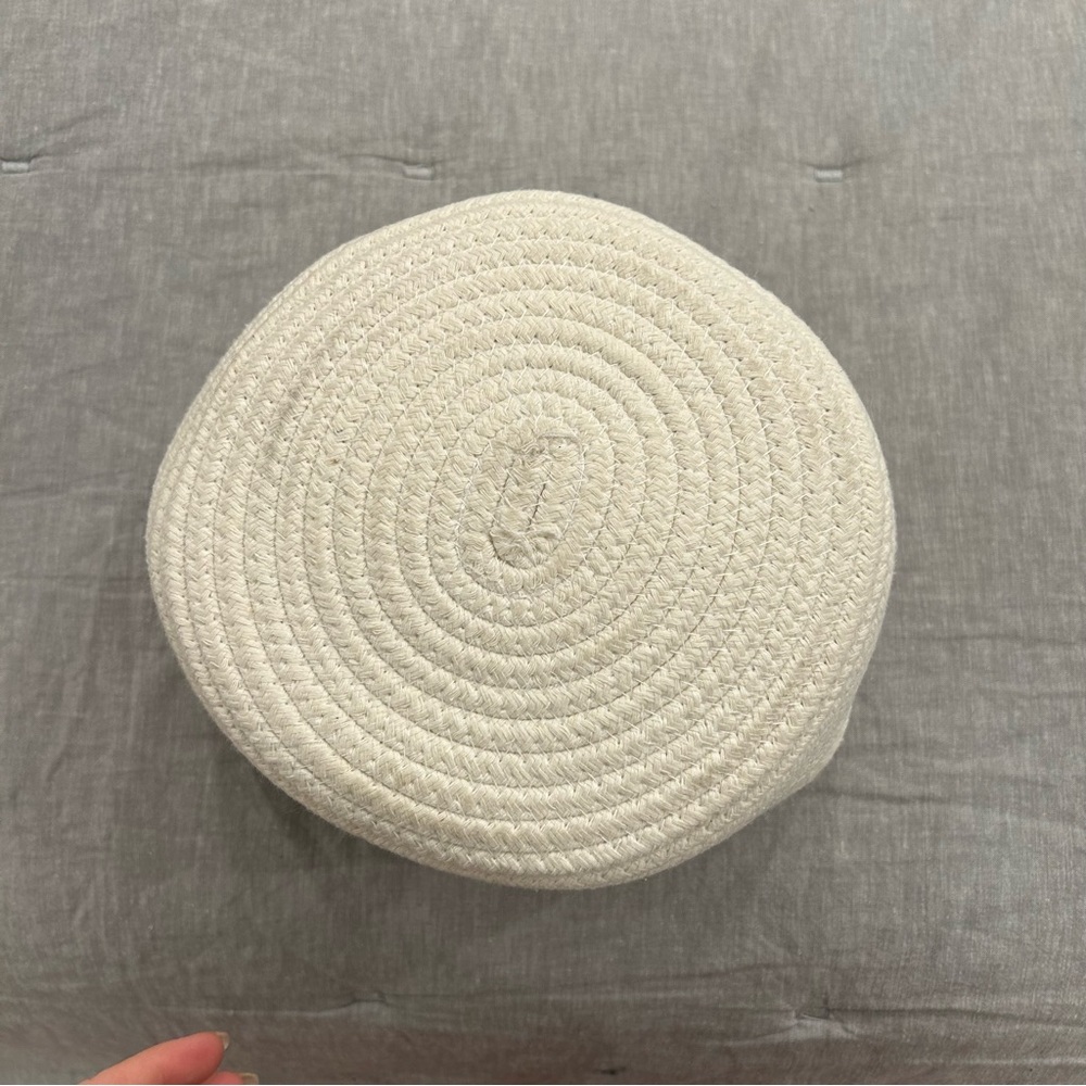 Cream and Black Woven Basket (2) - Picture 6 of 6